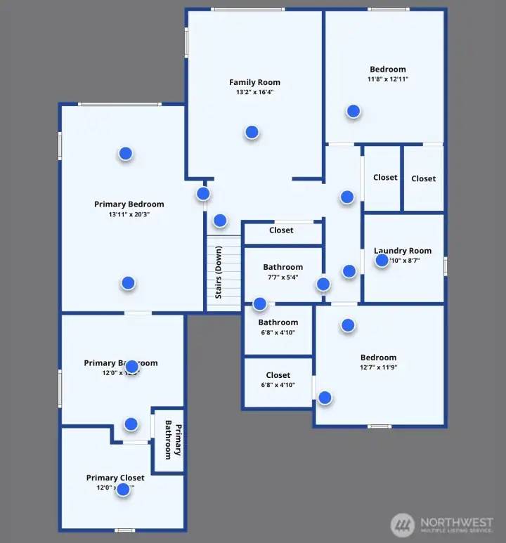 Layout of the 2nd Floor. Don’t miss the 3D Tour.