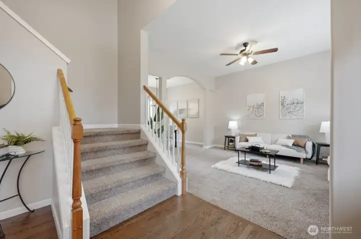 Entry way into living room.