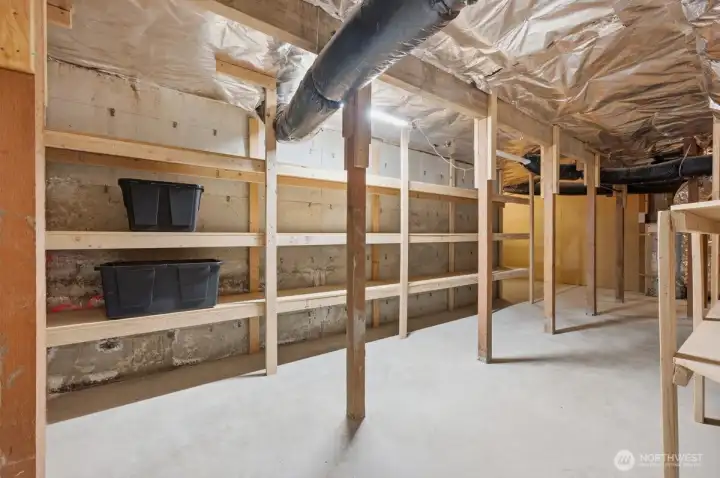 465 sq ft of storage in basement.