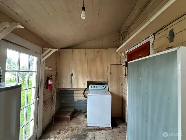 View of the back porch/laundry room.