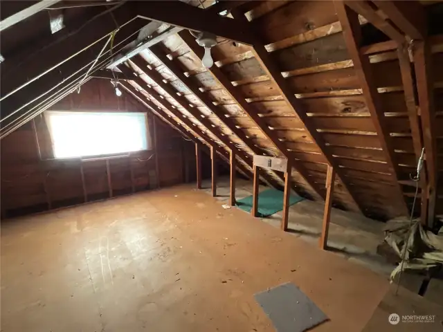 Bonus attic area.