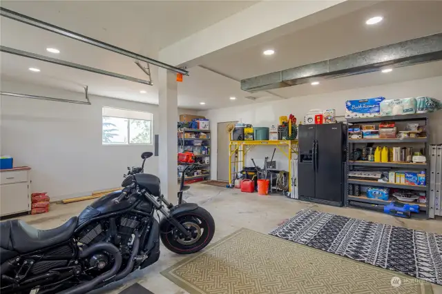 2 Car Garage with Remotes and Storage Area