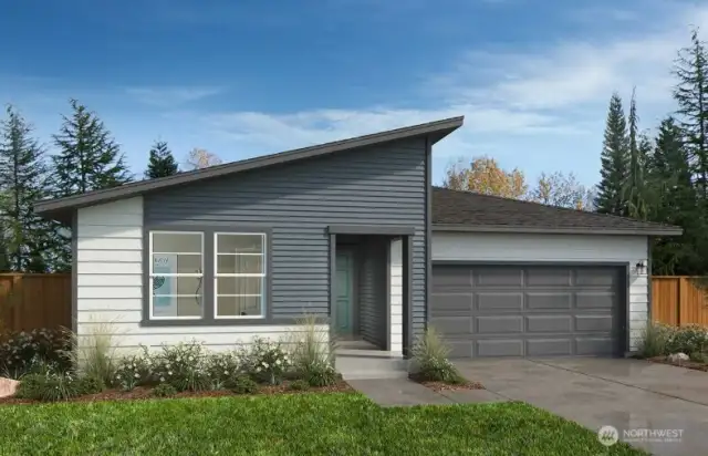 Rendering of elevation and color scheme.