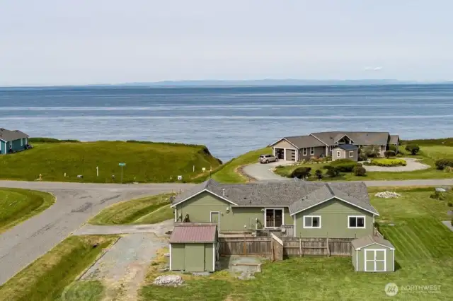 Across the street from the Salish Sea.