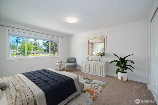virtually staged 3rd bedroom upstairs