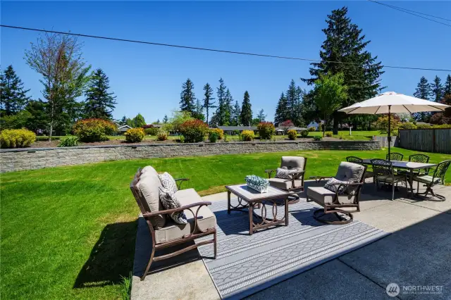 low maintenance, but super appealing and usable back yard
