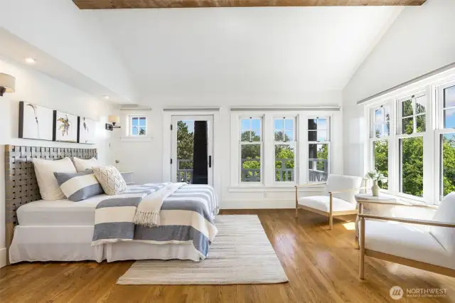 Upper level primary suite with gorgeous views