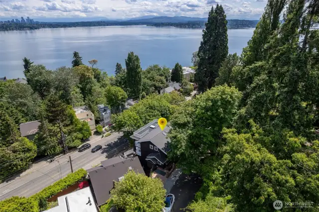 Eagle-nest views up and down Lake Washington