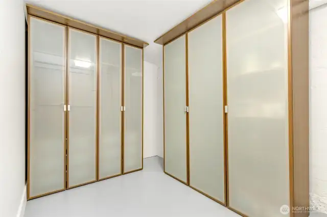 Wine cellar or storage area off laundry room