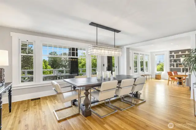 Enjoy spacious dining adjacent to the chef's kitchen