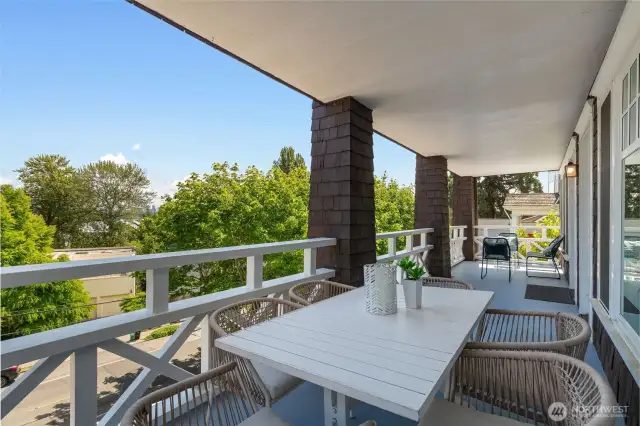 Walk-out to main floor covered porch for outdoor dining