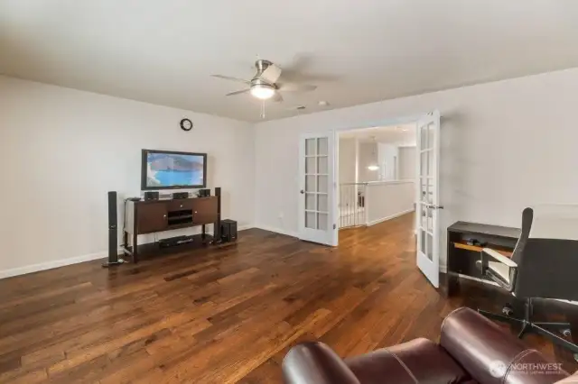 The upstairs family room or bedroom. Lots of room here.