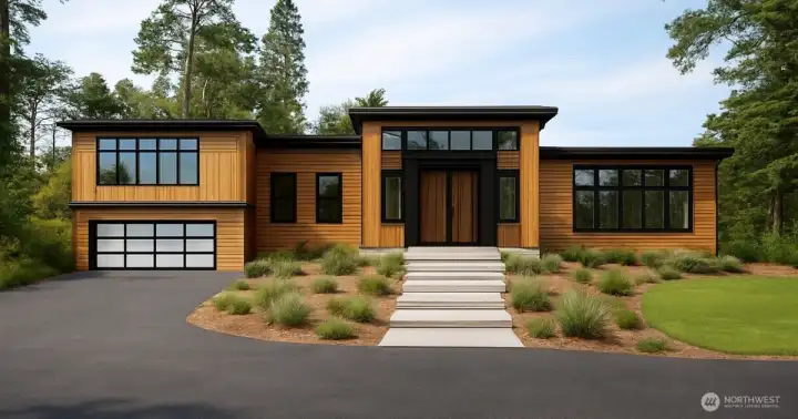 Rendering photo of available plans. Plans and permits are included with the selling price.