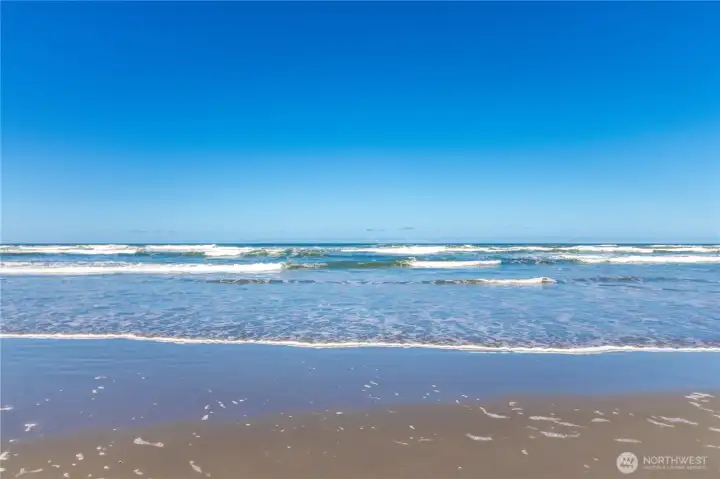 Just a short walk to the beach.