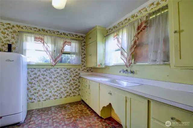 Kitchen view from mud room
