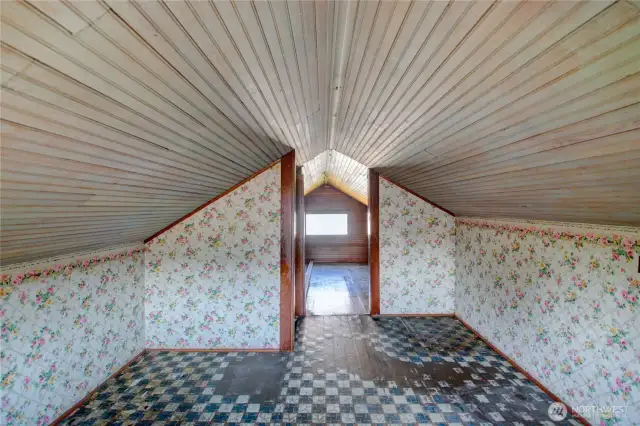 View 2 of attic storage space
