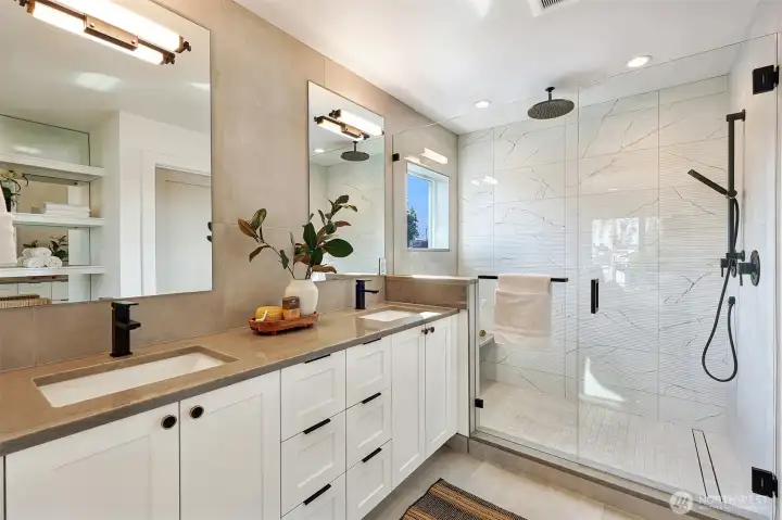 Large primary bathroom