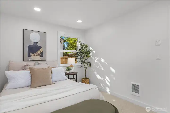 Bedroom 2 with electric wall heater