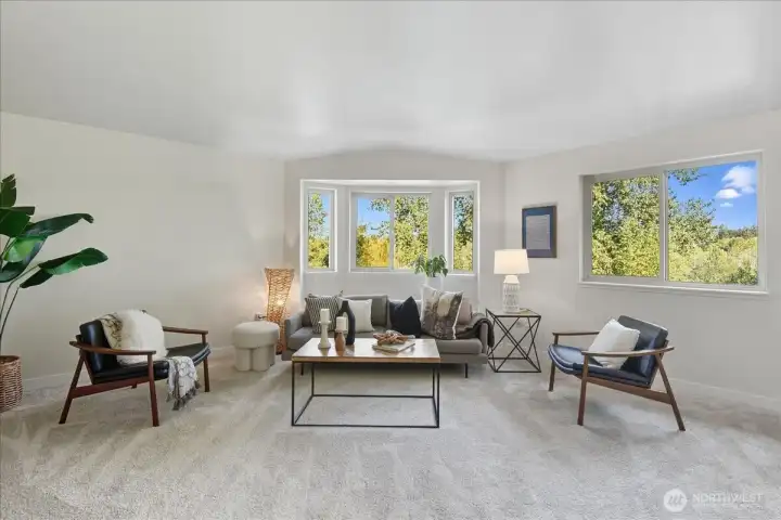 Plenty of room to configure the living area any way you'd like.