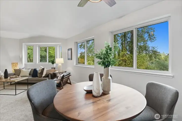Enjoy the greenery that surrounds your outdoor views.