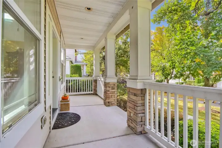 Inviting covered Front Porch