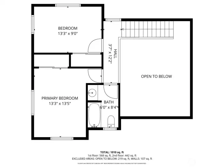 Floor plan, second floor