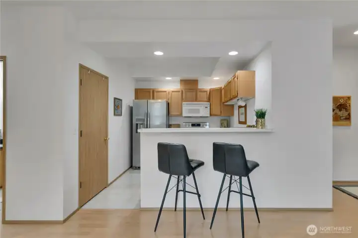 Breakfast Bar Providing Convenient Informal Eating Area & Casual Entertaining Space