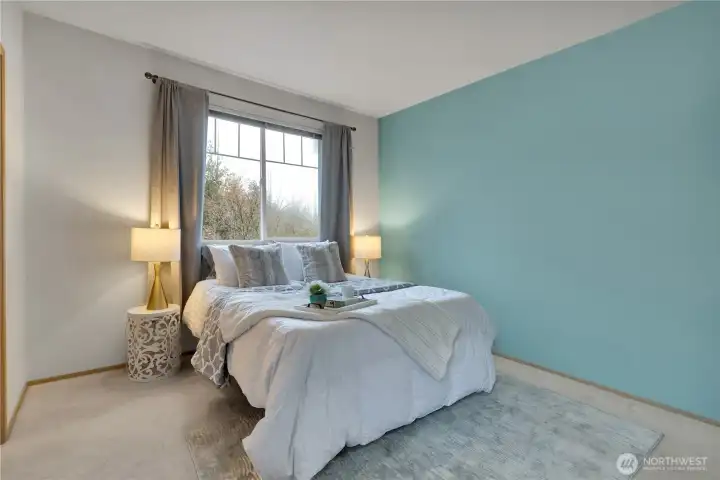 Luxurious Primary Bedroom with Accent Wall