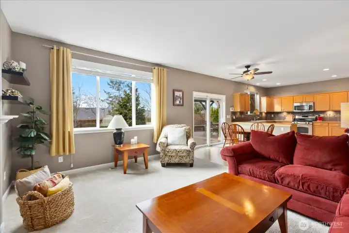 Family room brings in ample natural light