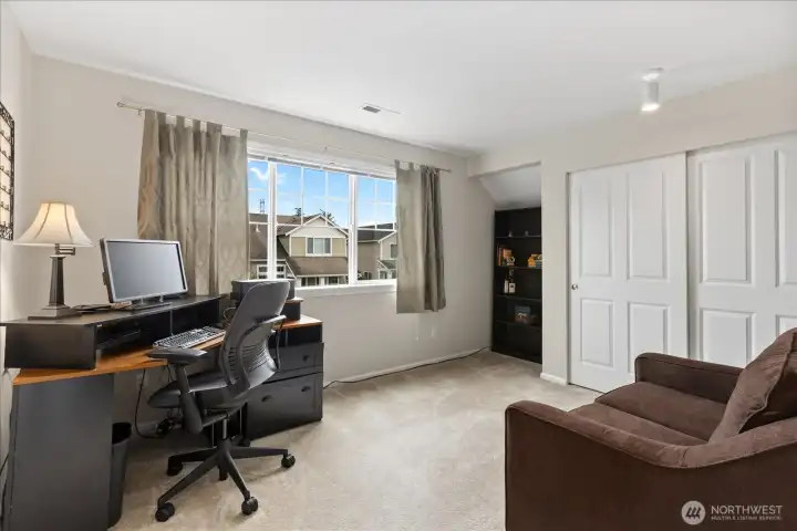 Second bedroom upstairs is currently being used as an office