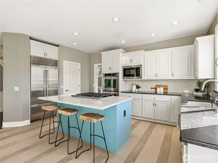 Casual dining with peaceful backyard views