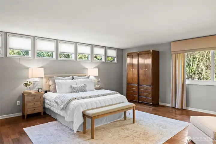 Large primary suite with 2 generous closets and private bath!