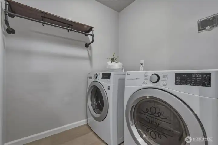 Laundry Room on 2nd Floor with Additional Storage