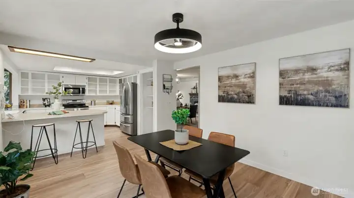 A warm and welcoming dining area designed for both casual meals and hosting with ease.