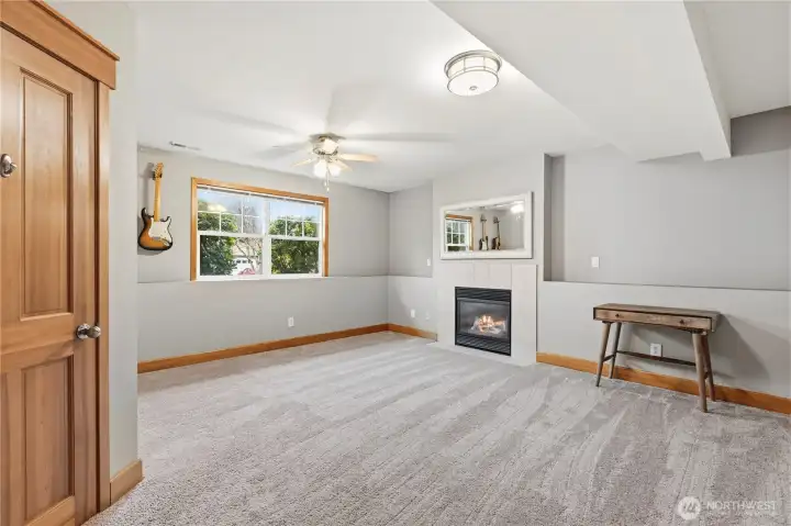 downstairs living area/ flex space