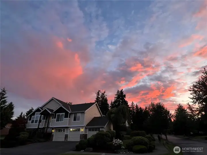 Gorgeous sunset from the house!