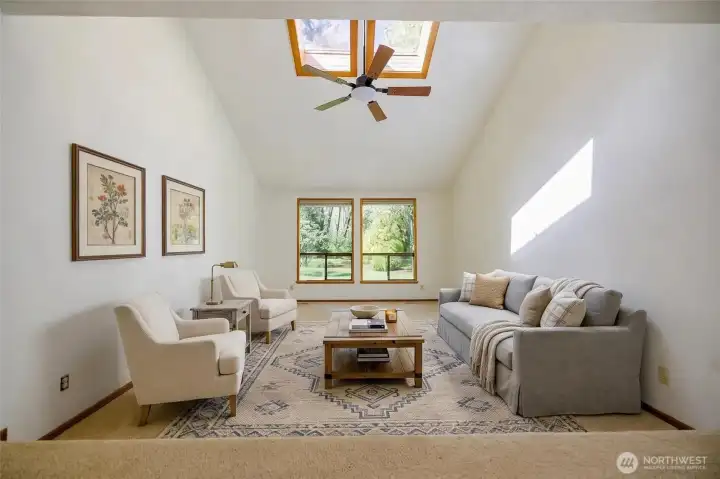 The first of two living rooms...