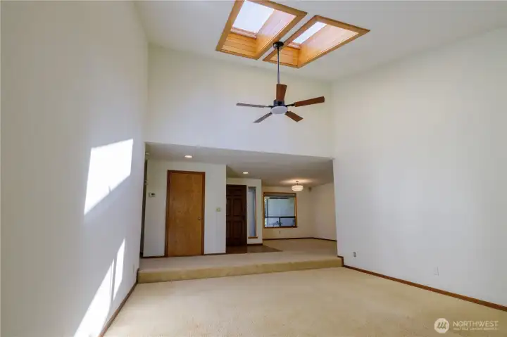 Easy flow from dining to living spaces.