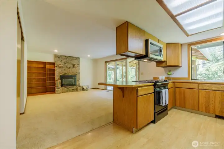 This great room lives well everyday with easy flow to the back deck.