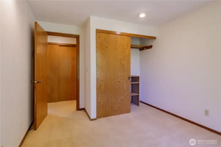 Each bedroom features generous double closet.