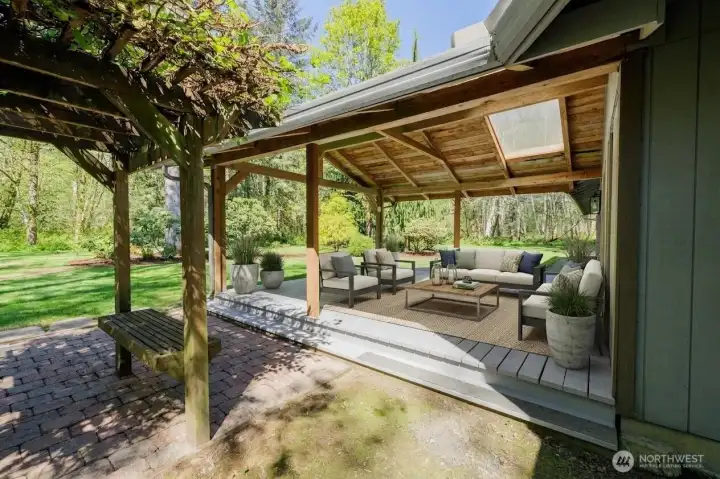 Back deck off the great room is a great room itself!