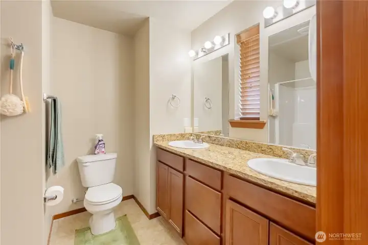 En-Suite with Double Sinks and Granite