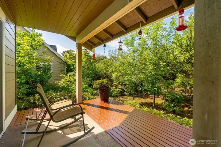 Covered Deck for Relaving or Entertaining.