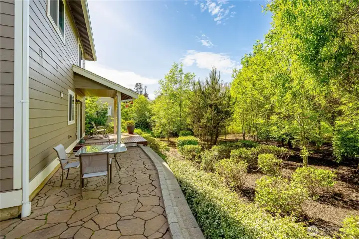 Enjoy Nature while Relaxing on Stone Patio.