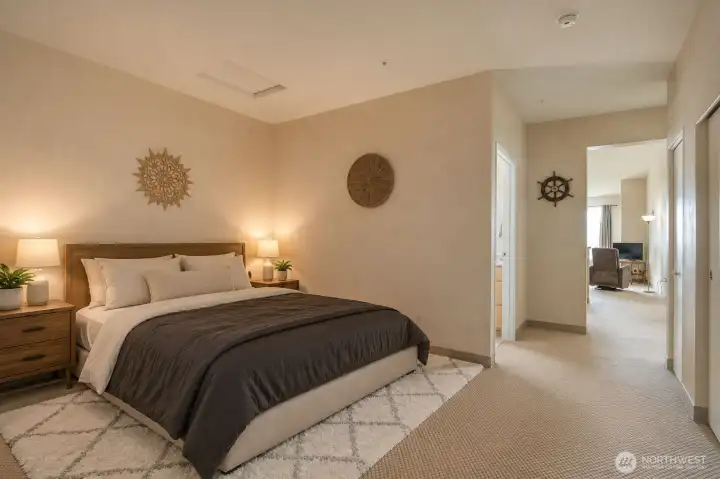 Bedroom area (virtually staged) Bedroom area (virtually staged)