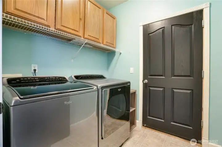 Laundry with garage access.
