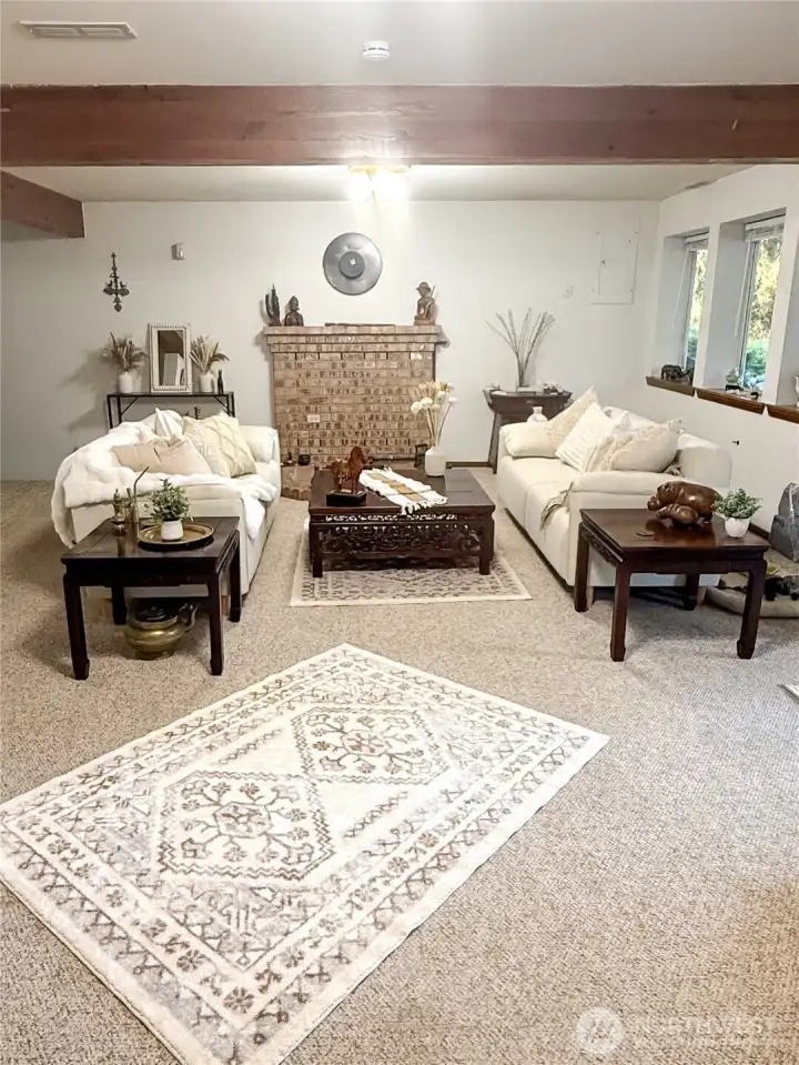 Living area, lower level