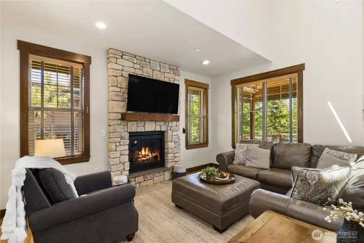 Great Room with gas fireplacce