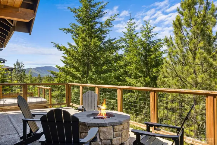 Gas firepit on your back patio