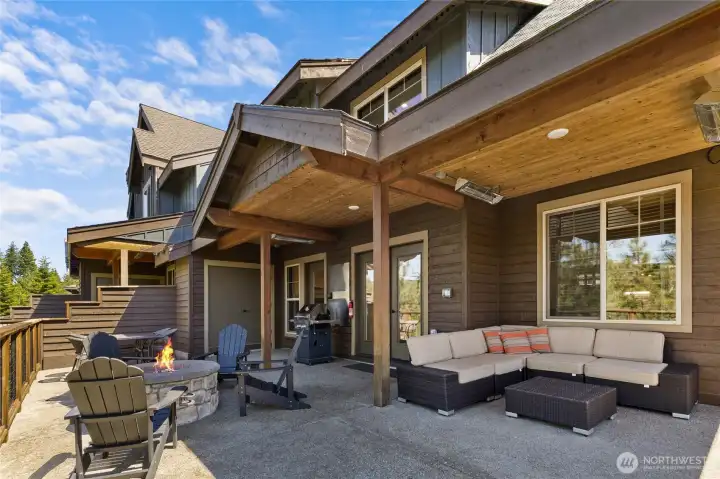 Expansive enclosed patio